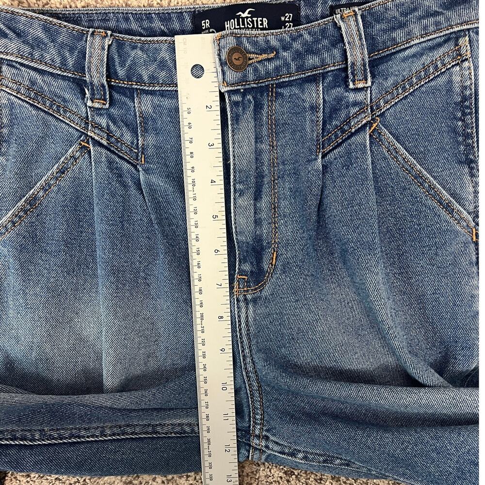 Hollister Womens 5 Y2K 90s Grunge Retro Minimalist Ultra High Rise‎ Mom Jeans - Picture 10 of 12
